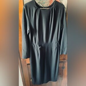 Marycrafts SZ 16 long sleeve silky modest black dress